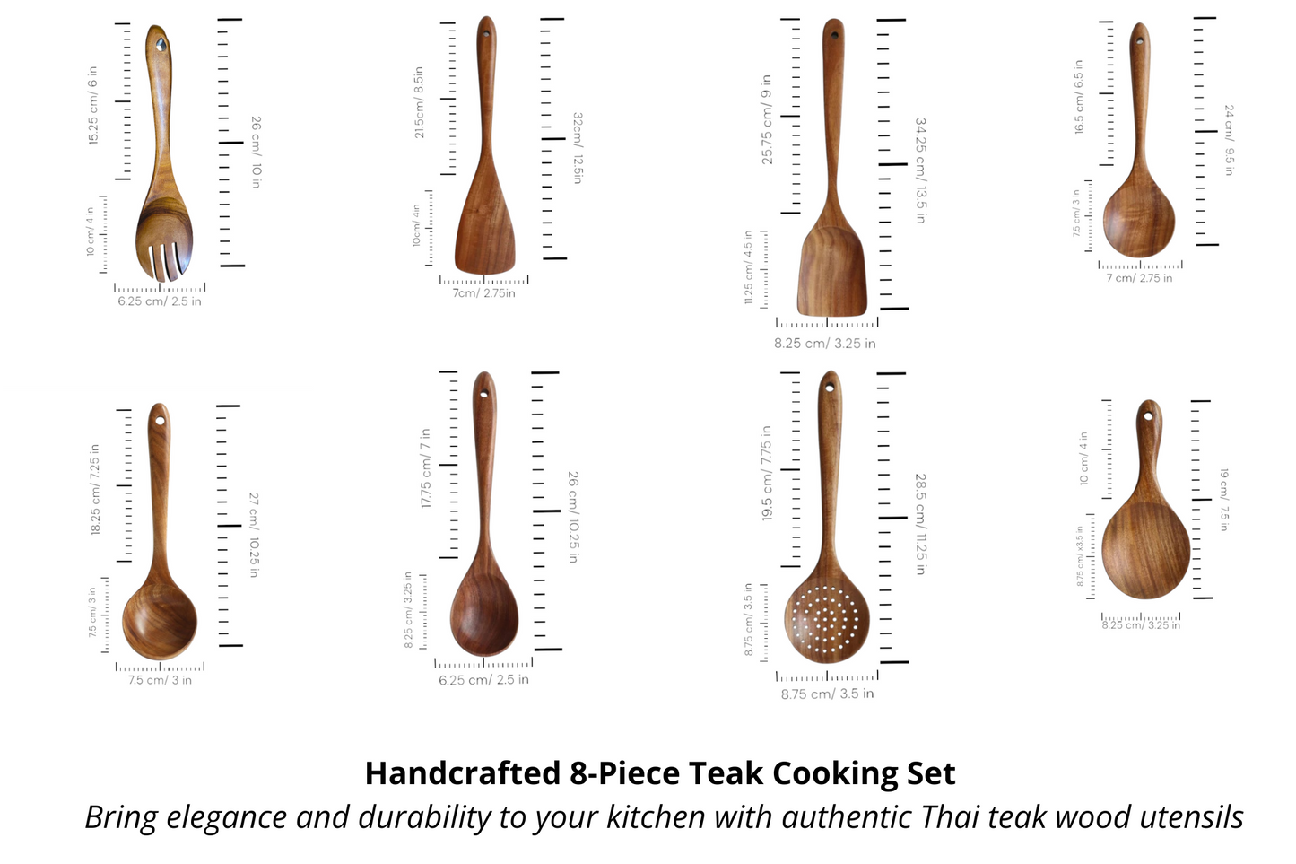 Thai Teak Natural Wood Tableware Spoon