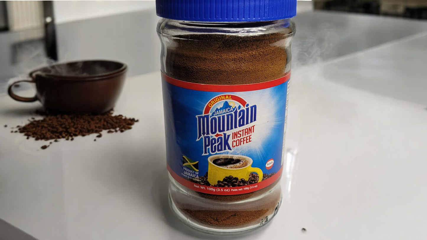 Mountain Peak Instant Coffee 100g or 170g – Authentic Jamaican Flavor