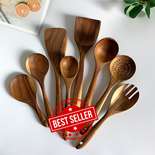 Thai Teak Natural Wood Tableware Spoon